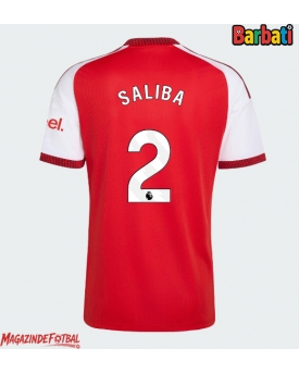 Arsenal William Saliba #2 Tricou Fotbal Replică 2026-27 Barbati Acasa